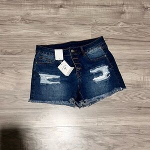 Denim Distressed Women Shorts